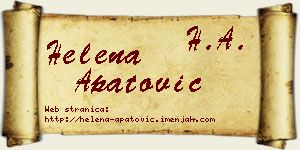 Helena Apatović vizit kartica